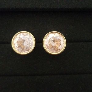 MICHAEL KORS clear stud earrings